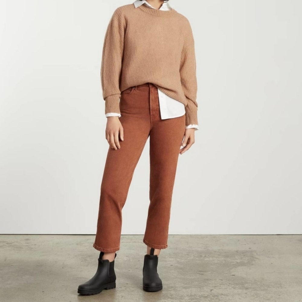 Everlane Women's Straight Leg Jeans in Rust